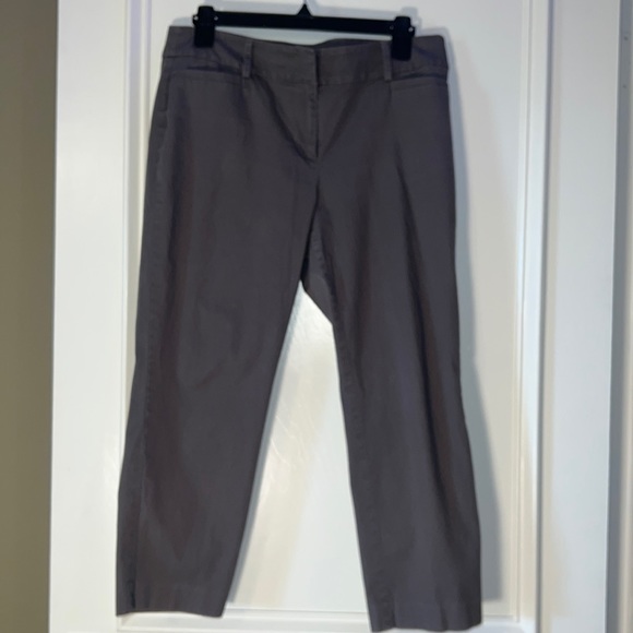 Loft Gray Crop Ankle Chino - Picture 2 of 4
